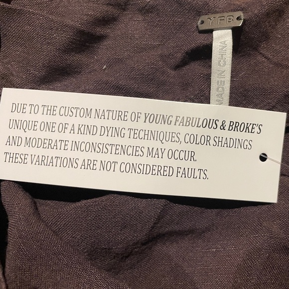 Brand new women’s YFB Young Fabulous & Broke Linen Tank Top - Picture 8 of 10